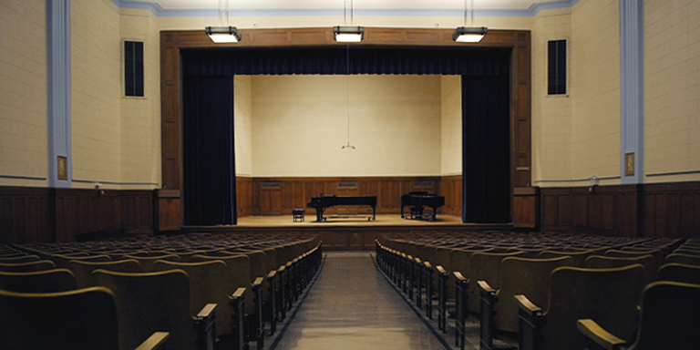 Interior of Recital Hall.